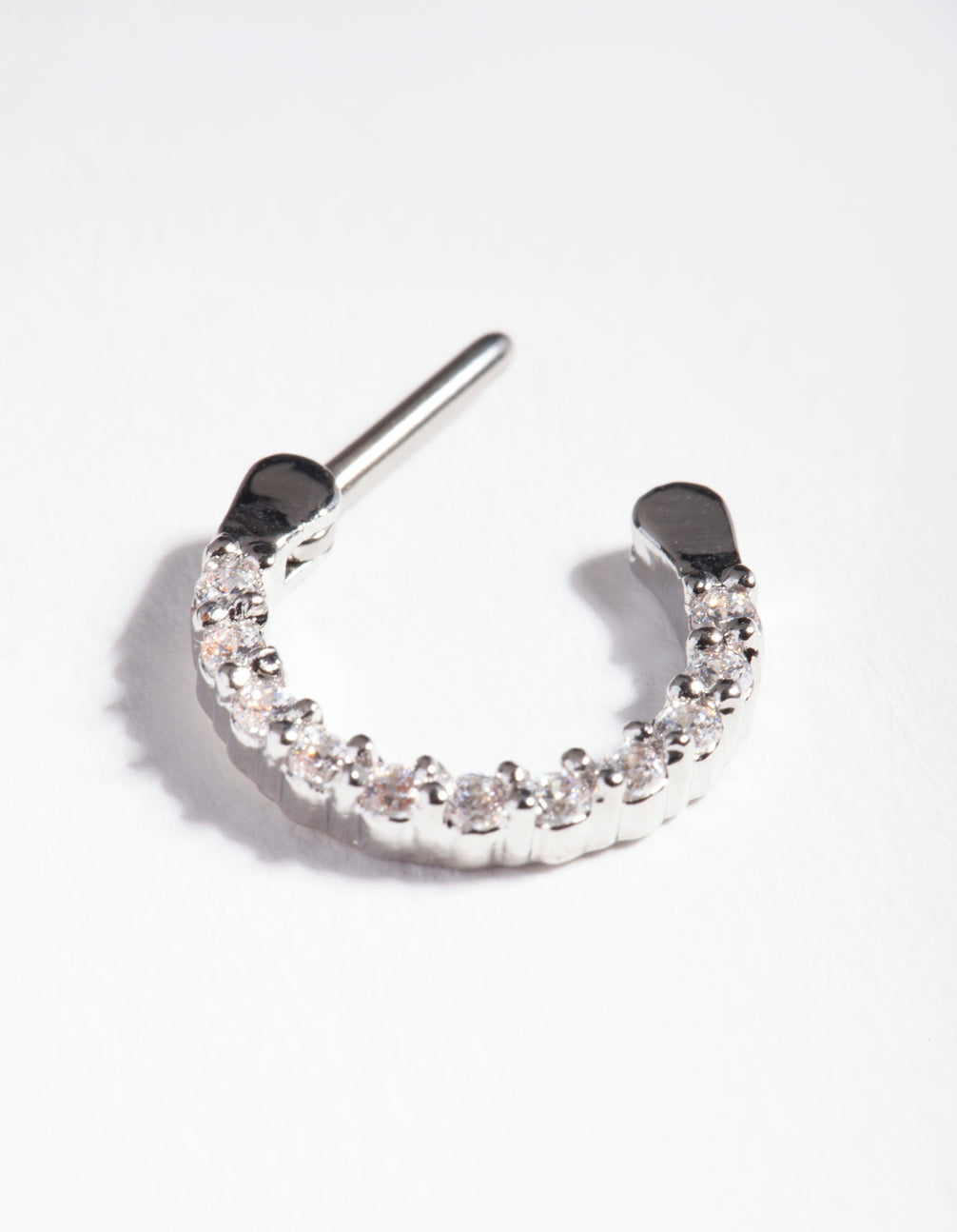 Surgical Steel Cubic Zirconia Septum Ring