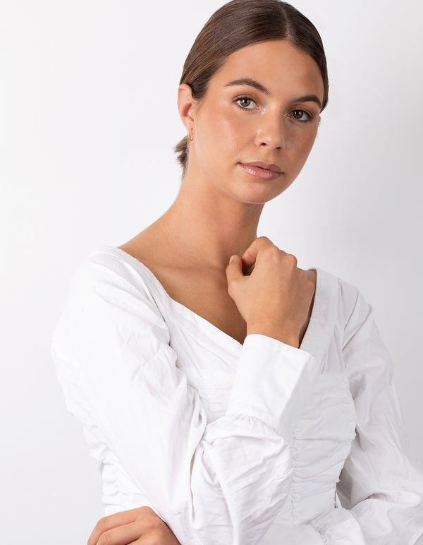 Gold Plated Sterling Silver Open Rope Hoop Earrings