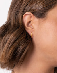 Gold Plated Sterling Silver Mini Twist Hoop Earrings - link has visual effect only