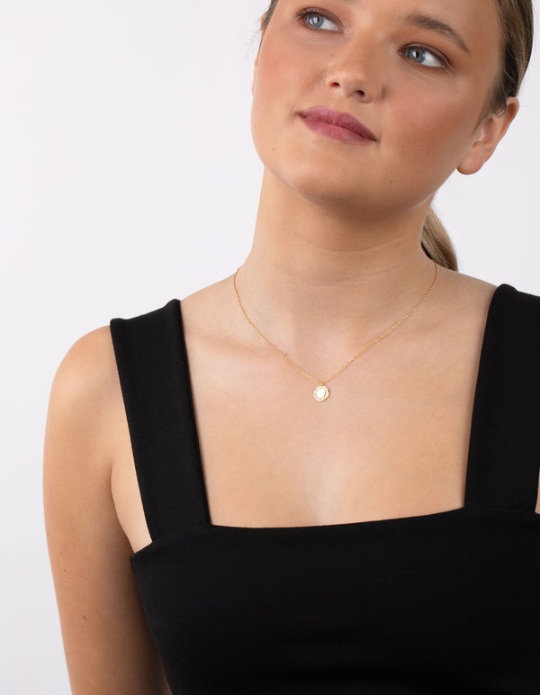 Gold Plated Sterling Silver Geometric Bar Necklace