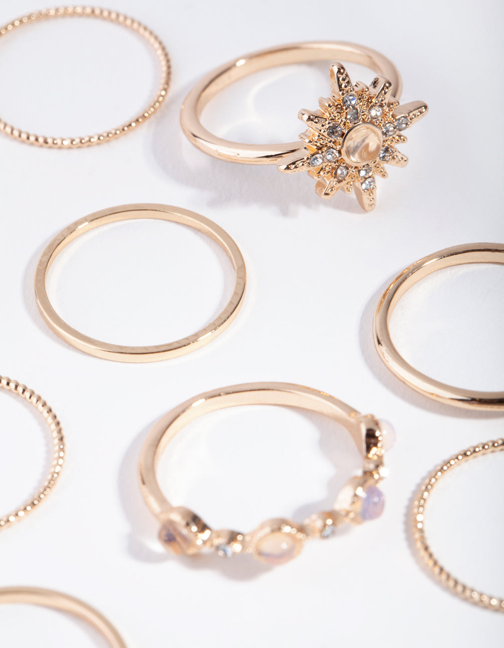 Gold Celestial Star Ring 9-Pack