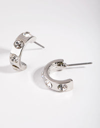 Silver Chubby Spaced Earrings - link has visual effect only