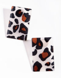 Acrylic Rectangle Leopard Stud Earrings - link has visual effect only