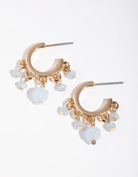 Gold Jingle Bead Huggie Earrings - link has visual effect only