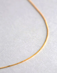 9ct Gold Venetian Box Chain Necklace - link has visual effect only
