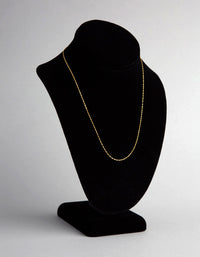 9ct Gold Twist Curb Chain Necklace - link has visual effect only
