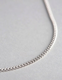 Sterling Silver Diamond Cut Curb Chain Necklace - link has visual effect only