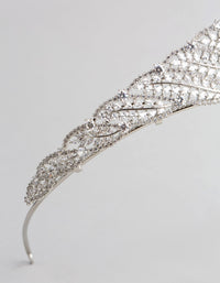 Silver Cubic Zirconia Royal Tiara - link has visual effect only