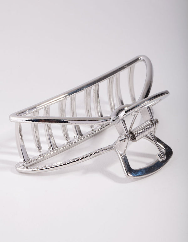 Silver Outline Claw Clip