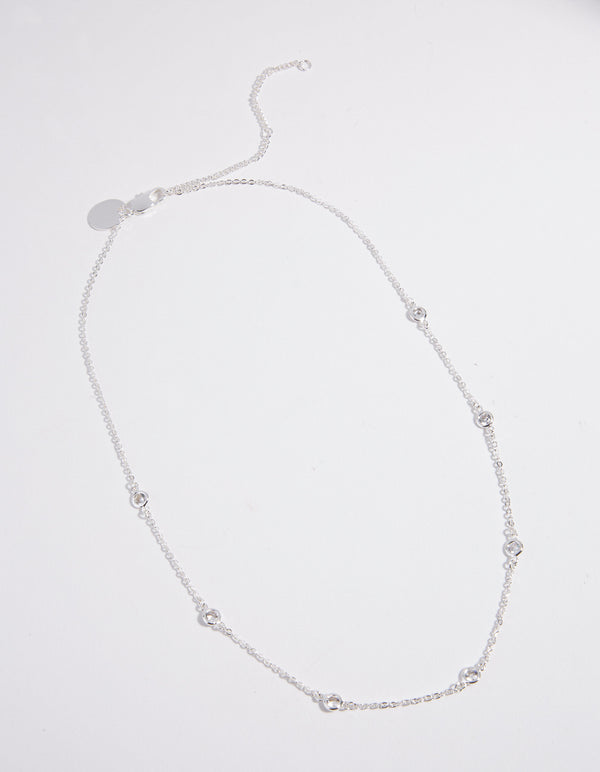 Silver Seven Crystal Necklace
