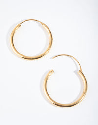 Gold Plated Sterling Silver 25mm Hoop Earrings - link has visual effect only