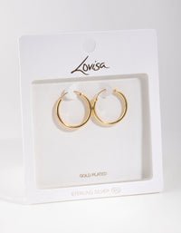 Gold Plated Sterling Silver 25mm Hoop Earrings - link has visual effect only