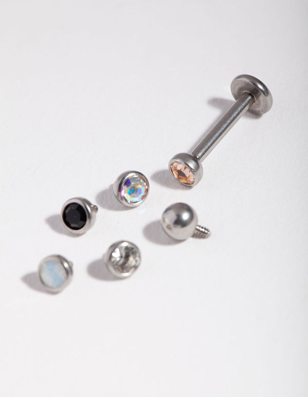 Surgical Steel  3mm Diamante Flat Back 6-Pack