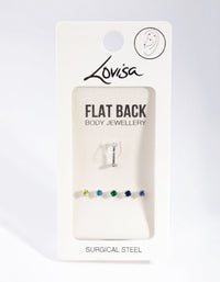 Surgical Steel Pastel Gem Flat Back 6-Pack - link has visual effect only