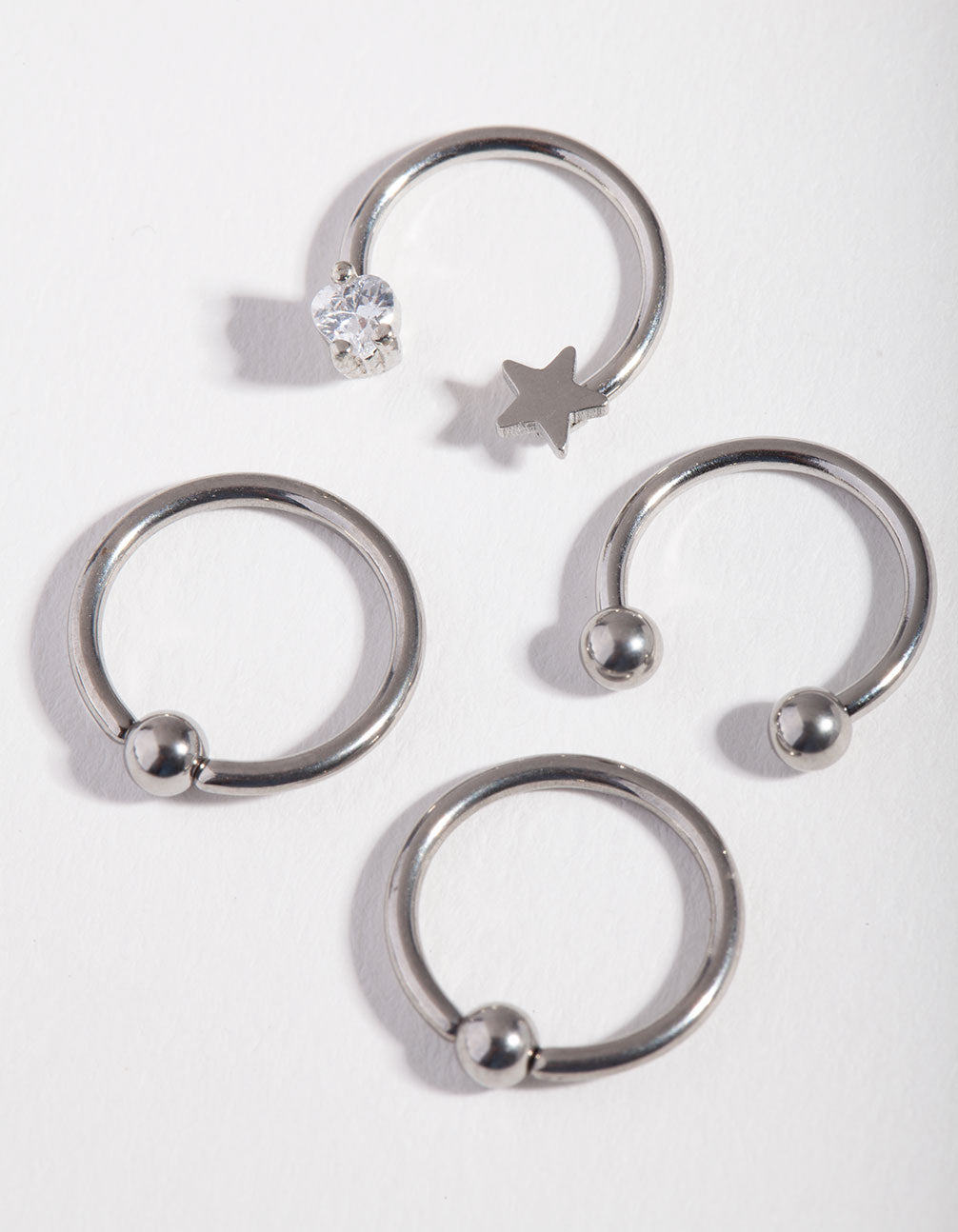 Surgical Steel Celestial Mixed Earring 4-Pack