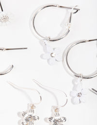 Silver Ditsy Daisy 6-Pack Earring - link has visual effect only