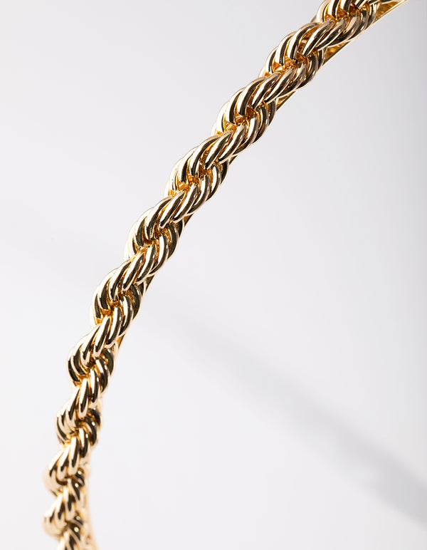 Gold Twist Rope Headband