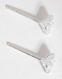 Sterling Silver Cubic Zirconia 3/4 Carat Asscher Stud Earrings - link has visual effect only