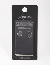 Surgical Steel Fine 5mm Sleeper Earrings - link has visual effect only