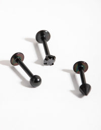 Matte Diamante Spiked Flat Back 3-Pack - link has visual effect only