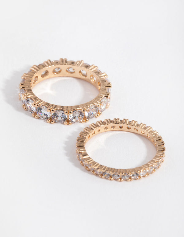 Gold Double Band Set Ring