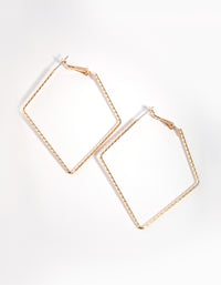 Gold Square Hoop Earrings - link has visual effect only