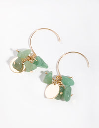 Gold Jingly Bead Disc Drop Earrings - link has visual effect only