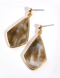 Gold & Natural Diamond Drop Earrings - link has visual effect only