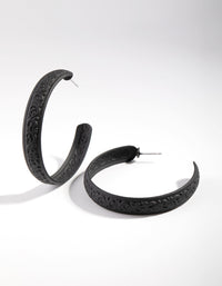 Plastic Patterned Hoop Earrings - link has visual effect only
