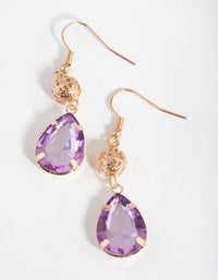 Gold Teardrop & Ball Drop Earrings - link has visual effect only