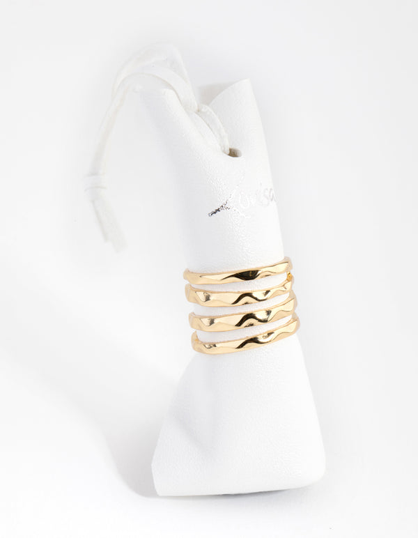 Gold Plated Molten Ring