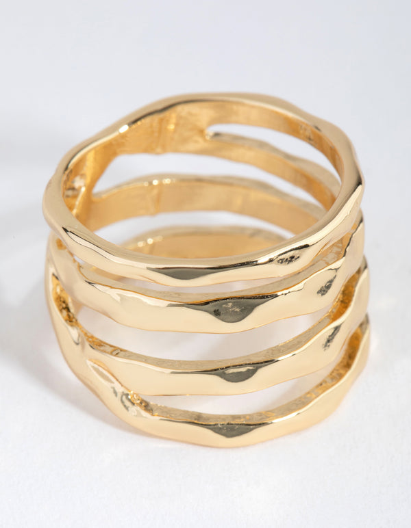Gold Plated Molten Ring