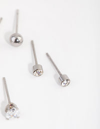Surgical Steel Love Stud Pack Earrings - link has visual effect only