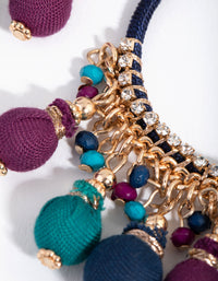 Gold Threadwrap Bead Drop Earrings - link has visual effect only