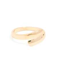 Gold Smooth Wrap Ring - link has visual effect only