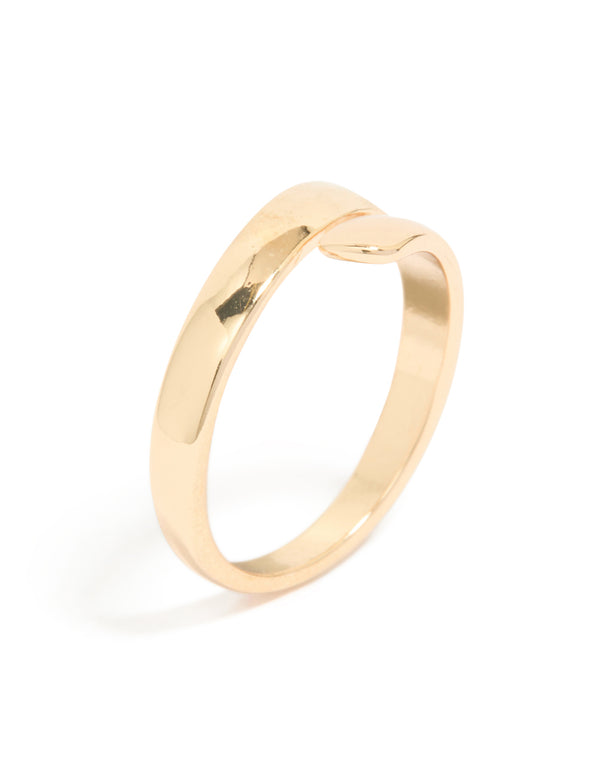 Gold Smooth Wrap Ring