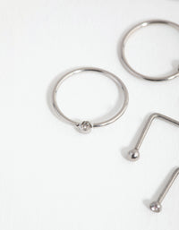 Surgical Steel Flower & Bee Nose 6-Pack - link has visual effect only