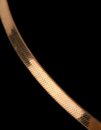 Gold Plated Sterling Silver Flat Snake Chain Necklace - link has visual effect only