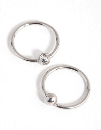 Surgical Steel Diamante Hoop Earring - link has visual effect only