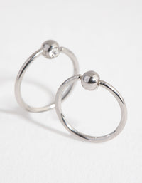Surgical Steel Diamante Hoop Earring - link has visual effect only