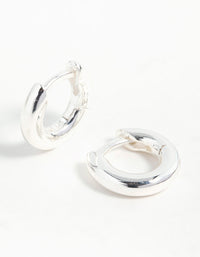 Sterling Silver Mini Chubby Huggie Earrings - link has visual effect only