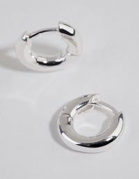 Sterling Silver Mini Chubby Huggie Earrings - link has visual effect only