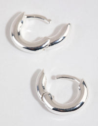 Sterling Silver Mini Chubby Huggie Earrings - link has visual effect only