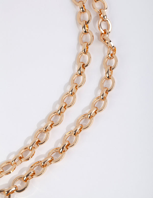 Gold Double Layer Chain Belt