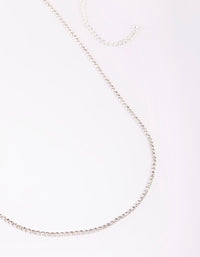 Silver Diamante Waist Chain - link has visual effect only