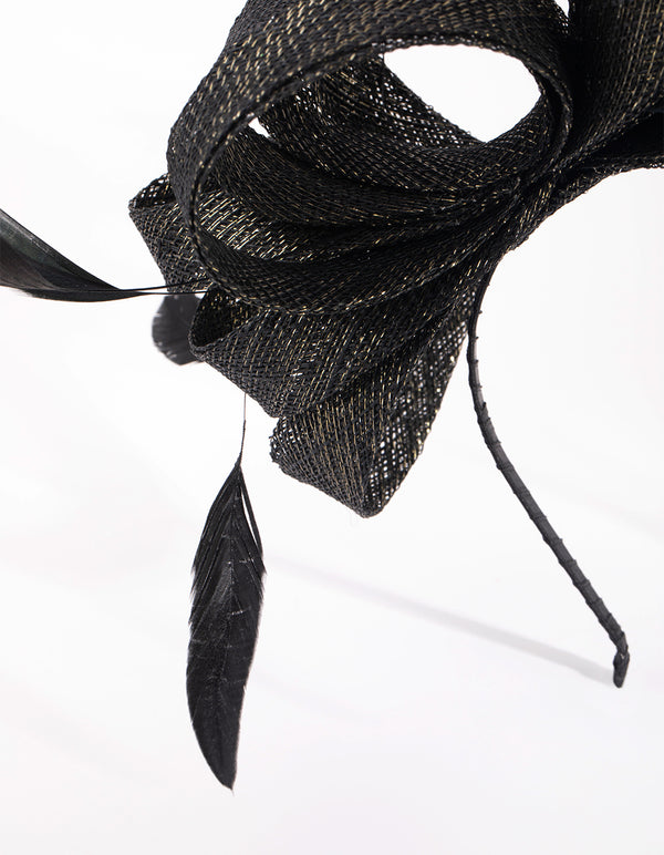 Metallic Feather Alice Band