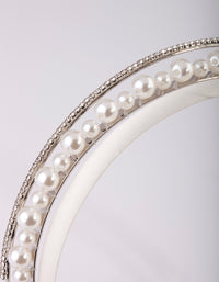 Silver Diamond & Pearl Alice Band - link has visual effect only
