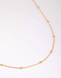Gold Plated Sterling Silver Ball Chain Necklace - link has visual effect only