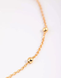Gold Plated Sterling Silver Ball Chain Necklace - link has visual effect only