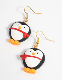 Festive Penguin Drop Earrings - link has visual effect only